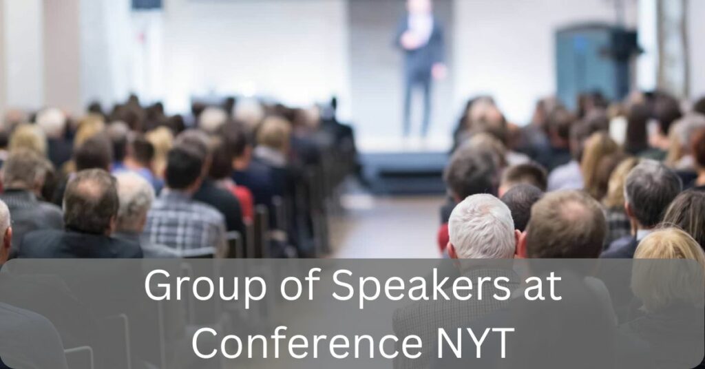 Group of Speakers at Conference NYT